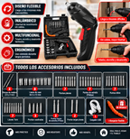 Destornillador Eléctrico Inalámbrico 3.6V – 47 Accesorios