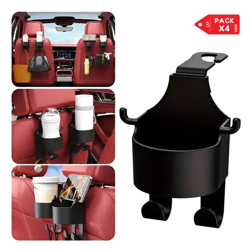 PACK DE 4 PORTA VASOS PARA AUTOS