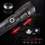 LINTERNA TÁCTICA RECARDABLE LED XHP50 DE 800