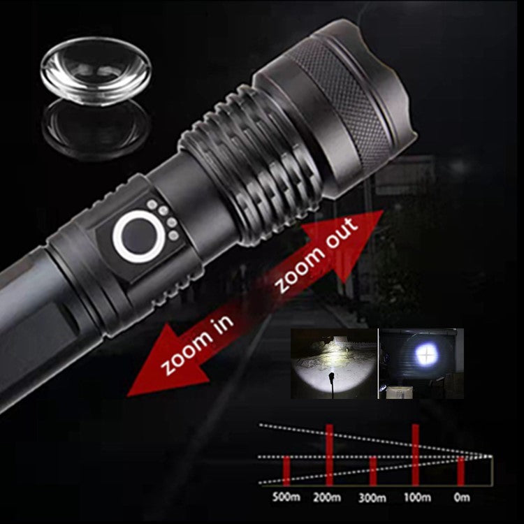 LINTERNA TÁCTICA RECARDABLE LED XHP50 DE 800